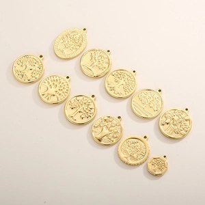Detailed collection of gold tree of life pendants in various geometric frame designs