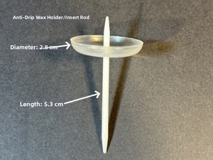 Detailed drip-proof candle holder tray with 5.3cm spike for birthday cake decor
