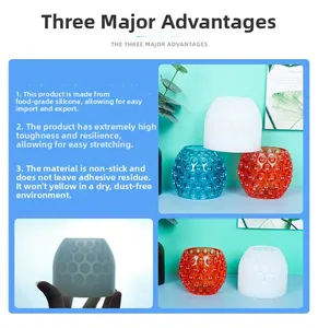 Detail of high-toughness food-grade silicone molds in white, blue, and red colors
