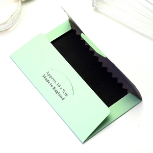 Mint green cleaning cloth for polishing jewelry, 10x7cm size, made in England