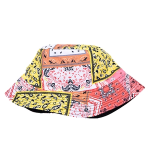 Colorful paisley patchwork bucket hat for sun protection in vibrant summer style