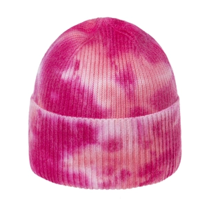 Tie-Dye Knit Beanie Hat Acrylic Warm Winter Cuffed Skull Cap For Men Women Hip Hop Streetwear Versatile Colorful