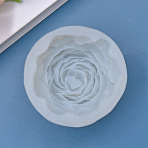 White peony flower silicone mold for DIY handmade cake soap and candle making