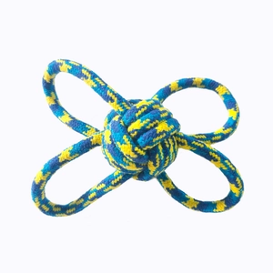 Cotton Rope Dog Toy Ball Multi Loop Woven Durable Interactive Chewing Training Toy For Medium Large Dogs