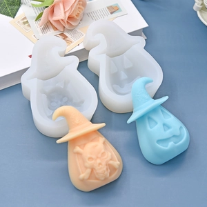 Halloween ghost and pumpkin silicone mold for DIY candles and handmade soap crafts