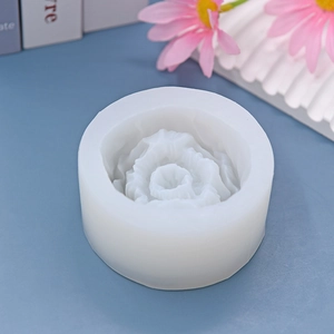 Blumen Silikonform mit Faltenmuster für DIY Seifen und Duftkerzen in Top-Qualität