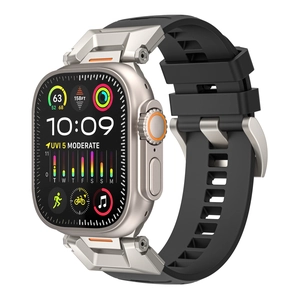 Cinturino In Fluorogomma Con Fibbia In Acciaio Inossidabile 304 Impermeabile Tattico Per Smartwatch Sport All Aperto Robusto