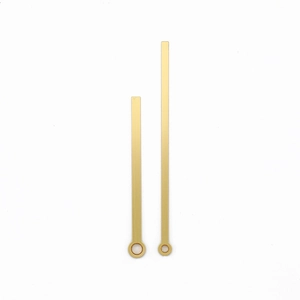 Modern gold brushed copper clock hands set for minimalist quartz movement wall clocks