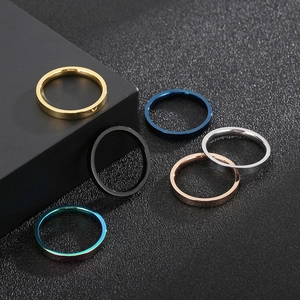 Simple Titanium Steel Band Ring Polished Smooth Stainless Steel Fashion Rock Hip Hop Style Jewelry For Men Unisex