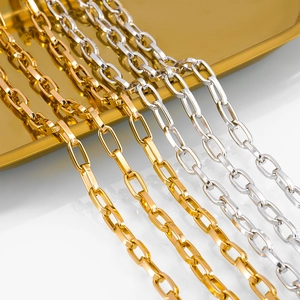 Alloy Paperclip Chain Links Oval Square Wire Loose Bulk For DIY Necklace Bracelet Making Jewelry Findings