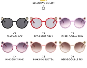 Fashionable cute children cat ear rhinestone sunproof sunglasses outdoor baby sun glasses