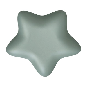 Minimalist star-shaped iron dessert plate with matte grayish green finish for home decor