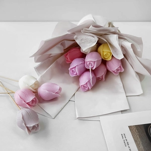3D tulip flower silicone candle mold with realistic floral textures for DIY craft projects