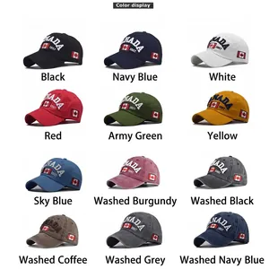 Classic cotton baseball cap with CANADA 1867 embroidery available in twelve varied colors