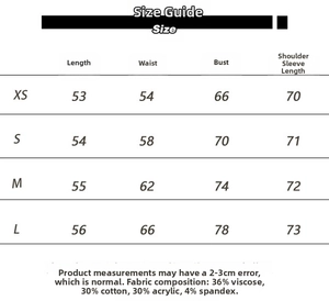 Size guide table for slim fit thermal sports sweatshirt showing measurements and materials