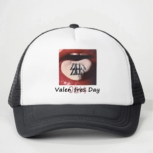 Valentinstag Polyester Mesh Trucker Hut Lippen Herz Druck Baseball Kappe Verstellbar Atmungsaktiv Sonnenschutz Outdoor Für Damen Herren
