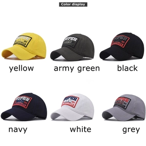 Gorras de béisbol clásicas de algodón con bordado SUPER en seis colores distintos