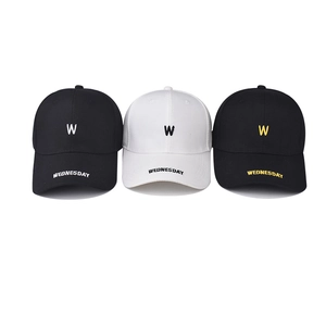 Casquettes de baseball classiques en coton délavé avec broderie W et lettrage fin