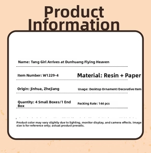 Detailed technical specifications for Tang Niu Dunhuang resin desktop ornaments