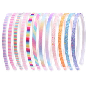 Kids Cute Rainbow Headband Gradient Glitter Star Fabric Wrapped Hairband For Girls Princess Style Headband Hair Accessories