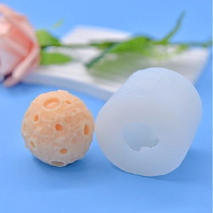 3D moon shaped silicone mold for DIY cake mousse chocolate with realistic lunar texture
