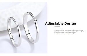 Detailed macro view of S925 sterling silver stamp and adjustable open ring structure