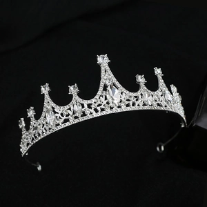 Luxury Alloy Rhinestone Bridal Tiara Crystal Princess Crown Wedding Party Hair Accessory