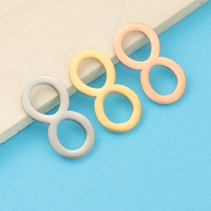 Infinity Symbol Charm 304 Stainless Steel Mirror Polished Hollow Geometric Pendant Connector For DIY Jewelry Making