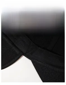 Macro detail of the wide sweat-absorbent band inside the men's winter baseball cap