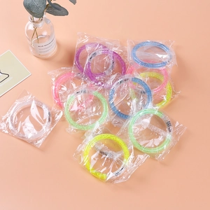 Multicolor LED glowing bubble bracelets in acrylic material for parties and concerts