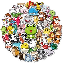 Pile of cute cartoon animal stickers featuring frog, lion, and panda for kids rewards