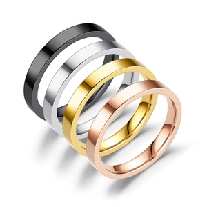 Anello A Fascia Stretta Minimalista In Acciaio Inossidabile Lucidato A Specchio Gioielli Da Dito Semplici Per Uomo E Donna