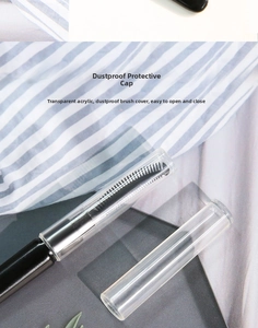 Transparent acrylic dustproof protective cover for silicone eyelash brush and makeup tools