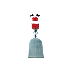 Christmas themed silver cake shovel with creative Santa climbing chimney handle design