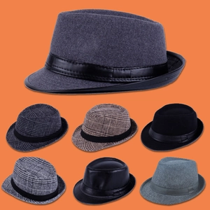 Chapeau Fedora de Style Britannique Vintage pour Hommes Femmes Hiver Chaud Chapeau Jazz Avec Ruban Mode Trilby Gentleman