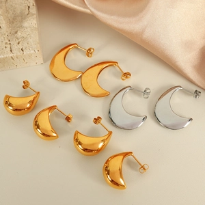 Minimalist Water Drop Stud Earrings For Women Titanium Steel Gold Silver Plated Geometric Earrings Luxury Fashion Jewelry Gift