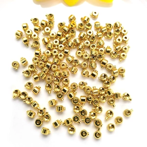 14k gold filled cylindrical bead connector for DIY necklaces and handmade jewelry crafts