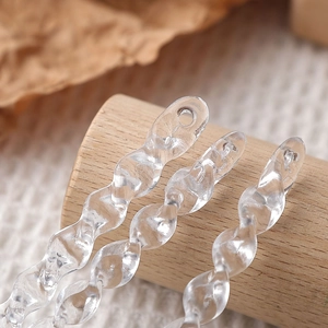 Clear acrylic icicle ornaments for Christmas tree decor with twisted spiral textures