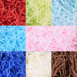 Colorful Raffia Shredded Paper Gift Box Filler Decorative Crumpled Paper Shreds For Basket Stuffing Packaging