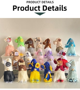 A vibrant collection of plush gnome dolls with long beards and colorful hats for home decor