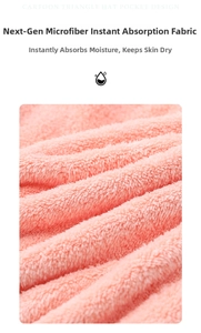 Close-up of pink coral fleece fabric texture showing absorbent microfiber material