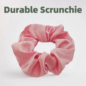 Satin Hair Scrunchies Satin Texture Elastic Hair Ties Solid Color Ponytail Holder Elegant Hair Accessories Women Girls