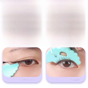 Silicone eyeliner guide tool multi-functional makeup stencil for eyelashes and eye shadow