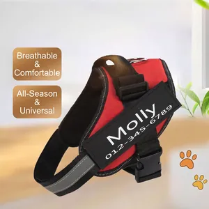 Dog Harness Reflective Breathable Mesh Vest Adjustable No Pull Padded Handle Nylon Durable Outdoor Walking For Medium Large Dogs