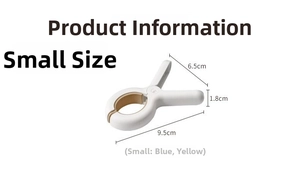 Detailed dimensions of a white small non-slip clothespin with brown rubber pads