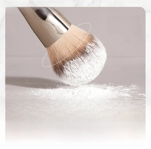 Macro detail of powder brush with 150k high-density fibers for seamless powder application