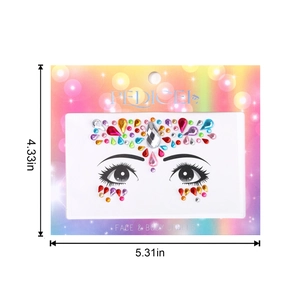 Colorful self-adhesive face and body jewels for kids stage makeup and festive decoration