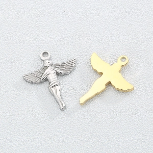 Pendentifs ange gardien en argent et or avec ailes pour la création de bijoux DIY