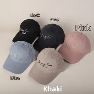 Five assorted baseball caps featuring detailed Pacific Ocean letter embroidery