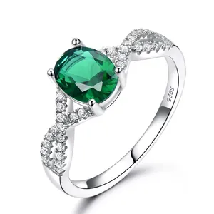 S925 Sterlingsilber Ring Für Damen Morganit Oval Zirkonia Gekreuztes Band Geometrischer Eleganter Schmuck Geschenk